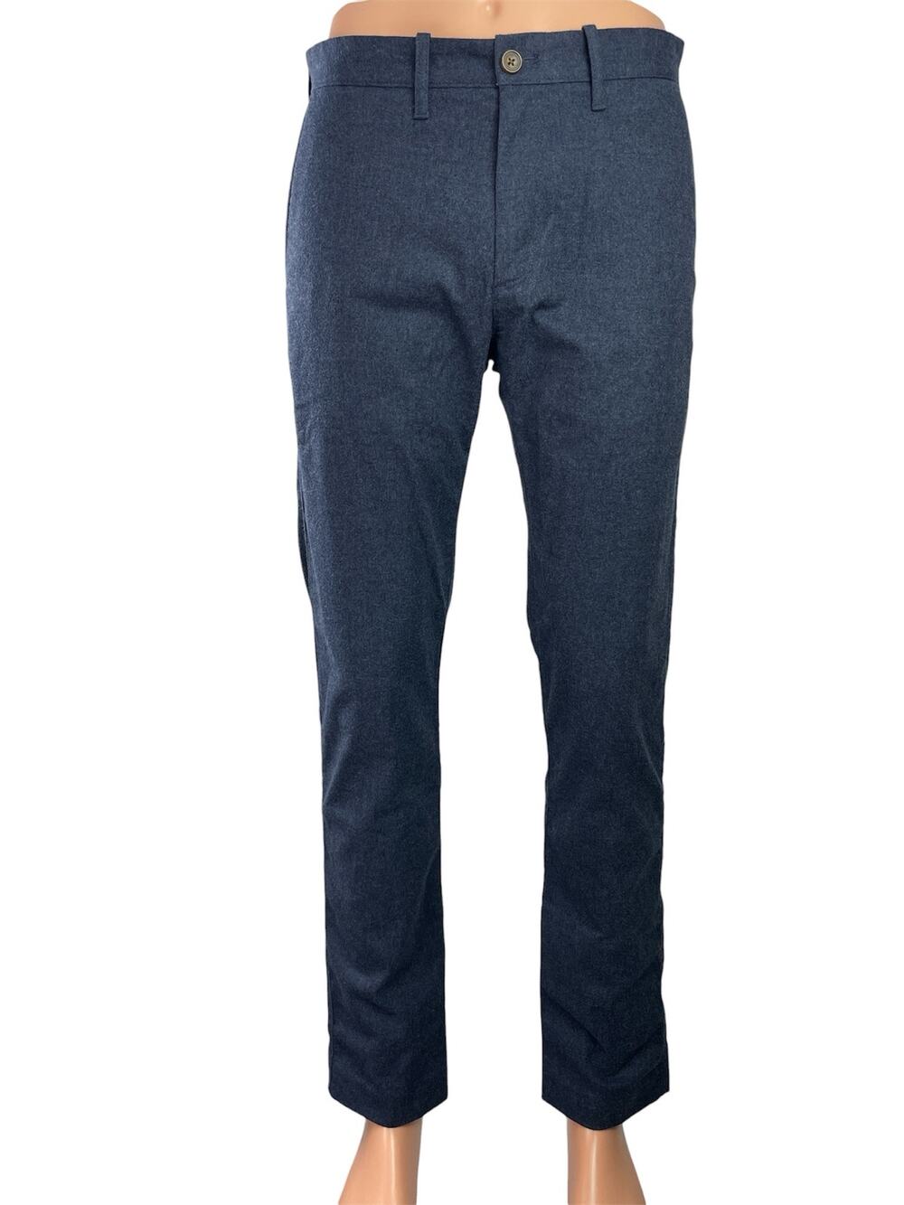 J.Crew Flex Mens Blue Mid Waist Straight Leg Tailored Trousers Dress Pants 30x32
